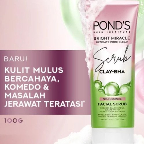 Ponds Bright Miracle Scrub CLAY BHA Facial Scrub 100ML