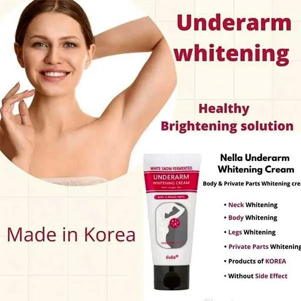 Nella White Snow Fermented Underarm Whitening Cream With Green Tea - 50ml