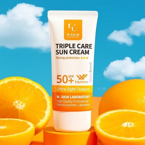 W.Skin LaboratoryTriple Care Sun Cream SPF 50+ Ultra-light Texture 60g