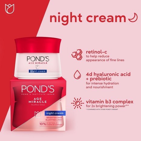 Ponds Age Miracle Youthful Glow Night Cream 45gm