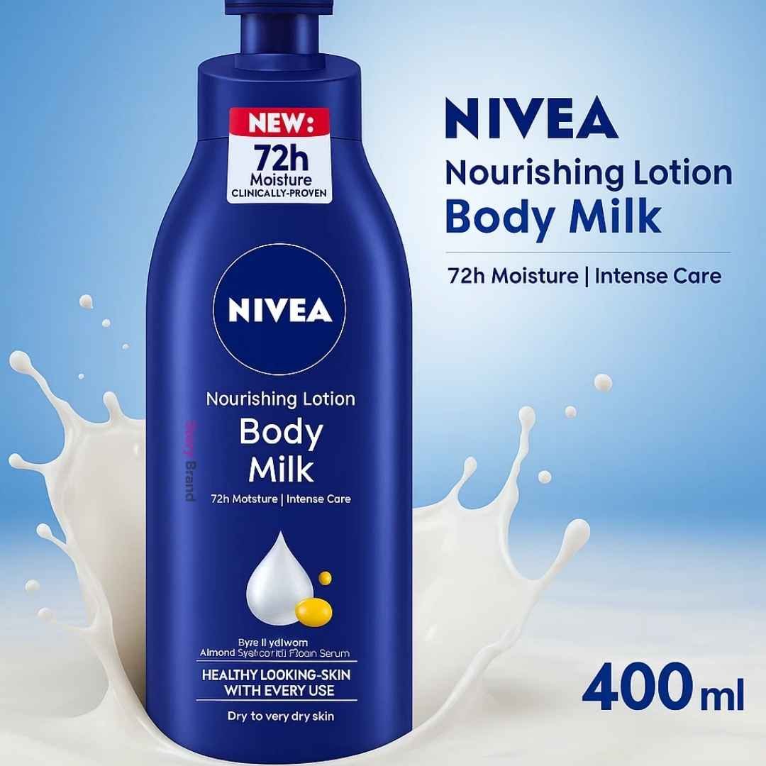 NIVEA Nourishing Body Milk Lotion – 72h Moisture | Intense Care 400 ml