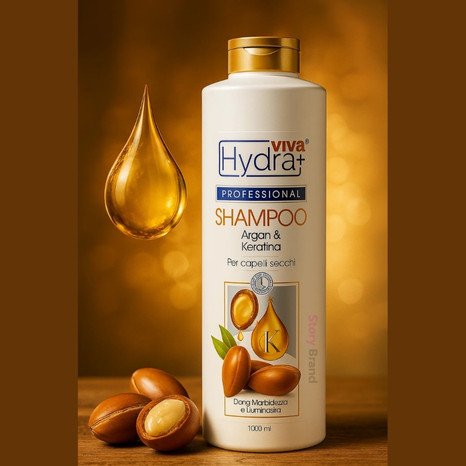 Hydra Viva+ Professional Shampoo Argan and Keratina 1000ml