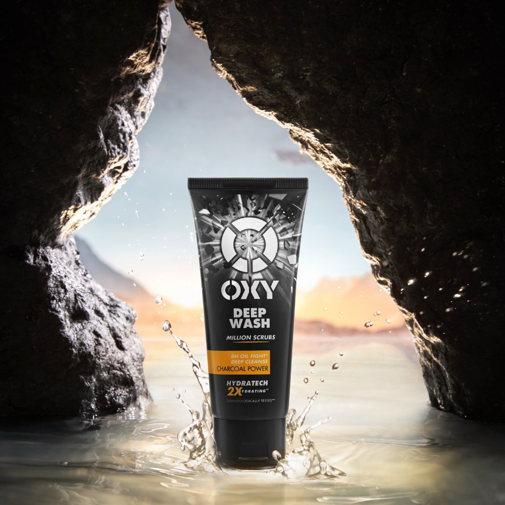 OXY Deep Wash Scrub Cleanser with Charcoal Power for Men 100g