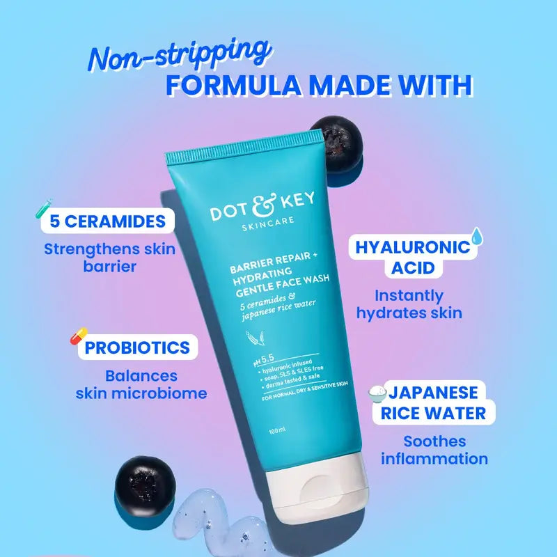 Dot and Key Barrier Repair Gentle Hydrating Face Wash 100ml
