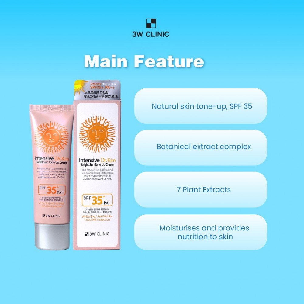 3W Clinic Intensive Dr. Kim Bright Sun Tone Up Cream SPF 35+ PA++ (50ml)