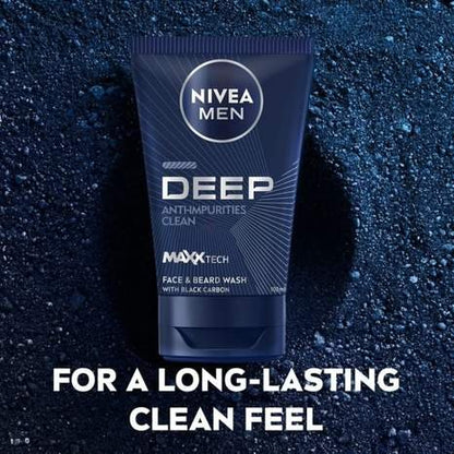 Nivea Men Deep Anti-Impurities Face & Beard Wash   100ml