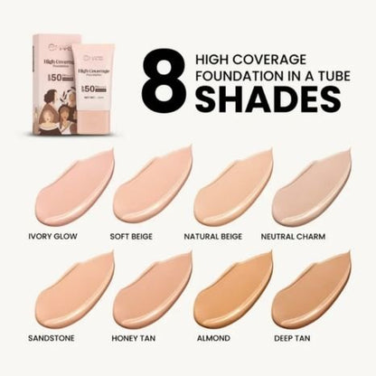 MARS High Coverage Foundation SPF 50PA++++ UVA/UVB  25ml  (All Shade)
