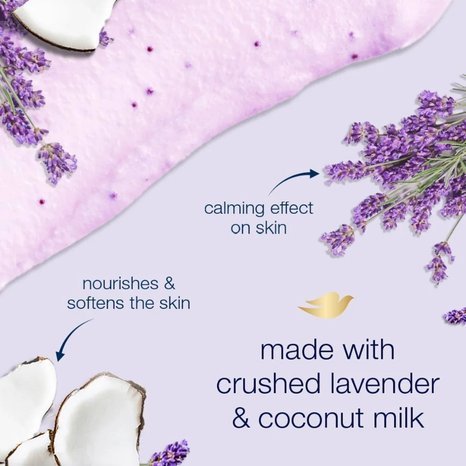 Dove Exfoliating Body Polish Crushed Lavender and Coconut Milk    298g