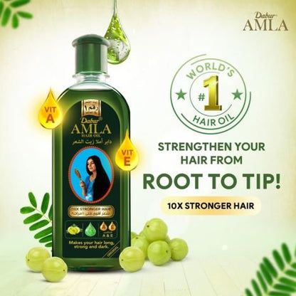 Dabur Amla Hair Oil 10X Stronger Hair    300ml