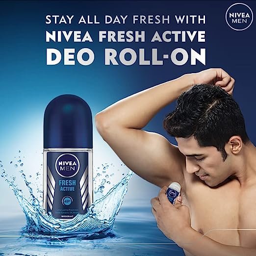 Nivea Men Roll On Fresh Active   50ml