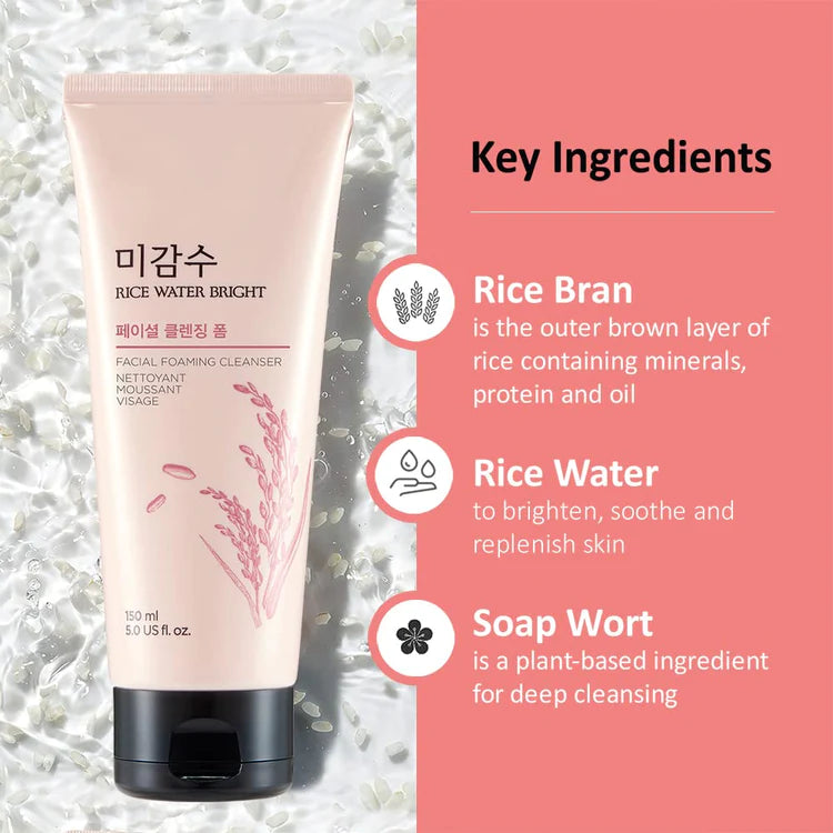 The Face Shop Rice Water Bright Foaming Cleanser  100ml