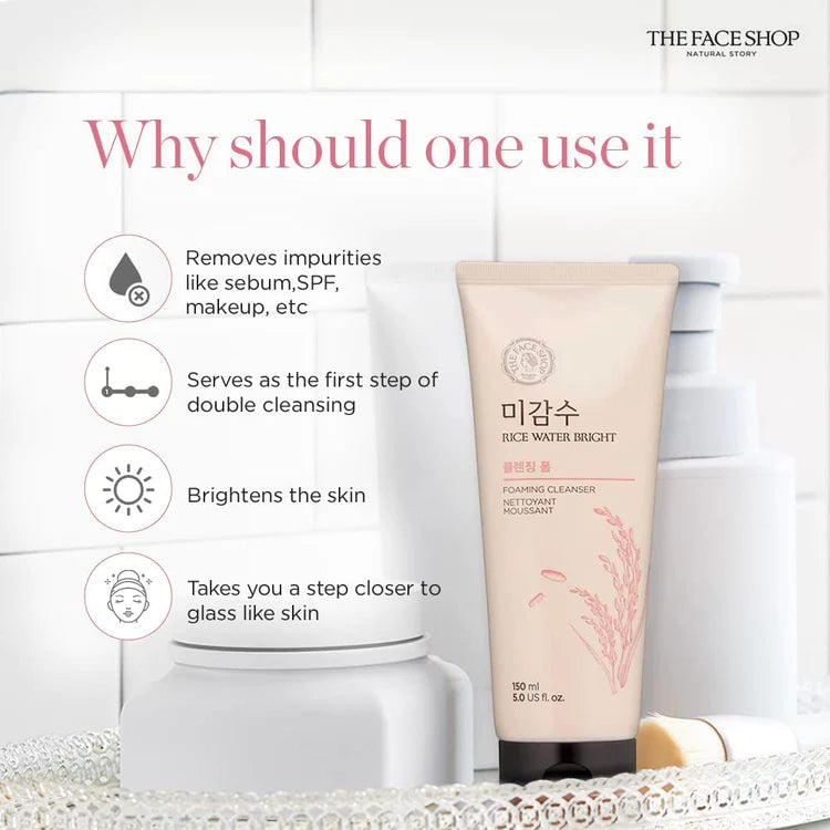 The Face Shop Rice Water Bright Foaming Cleanser  100ml