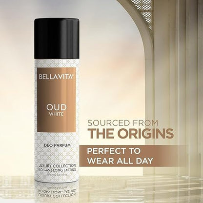 Bellavita OUD White Fine Fragrance Luxury Body Spray     120ml