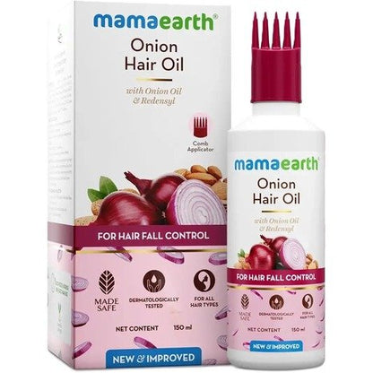 Mamaearth Onion Hair Oil With Onion Oil & Redensyl For Hair Fall Control 150ml