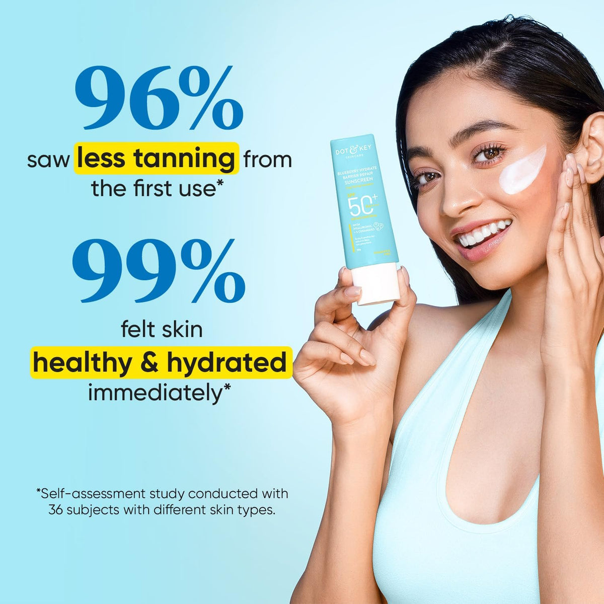 DOT & KEY Blueberry Hydrate Barrier Repair Sunscreen SPF 50+ PA++++ – 80g