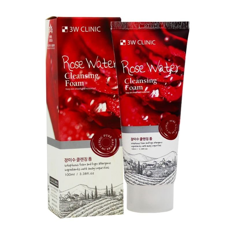 3W Clinic Rose Water Cleansing Foam   100ml
