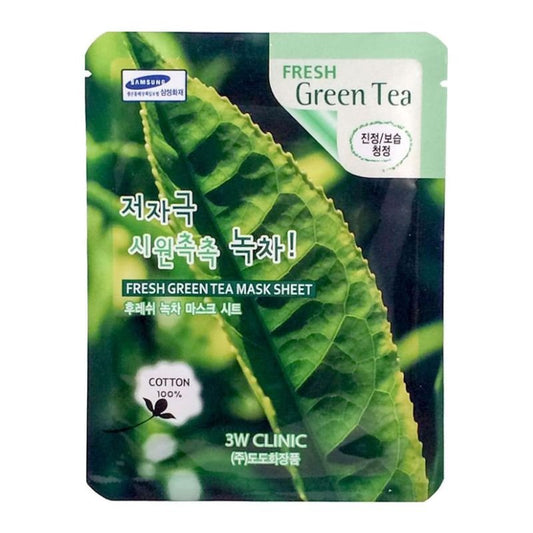 3W Clinic Fresh Green Tea Sheet Mask