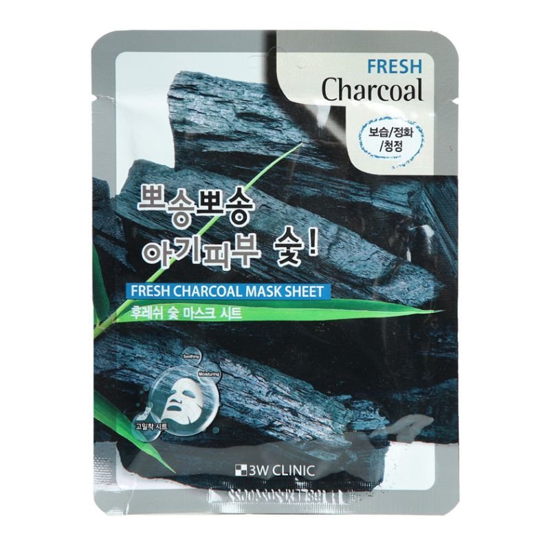3W Clinic Fresh Charcoal Sheet Mask