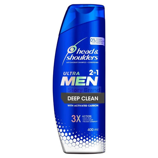 Head & Shoulders Ultra Men 2 In 1 Deep Clean Shampoo   400ml