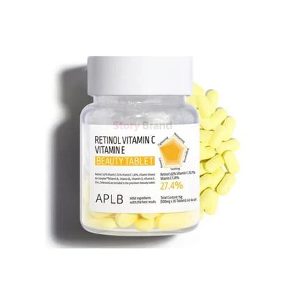APLB Retinol Vitamin C Vitamin E Beauty Tablet   30 Tablets