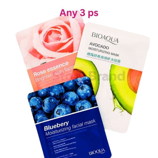 Bioaqua Sheet Mask Combo  Any 3 Pieces