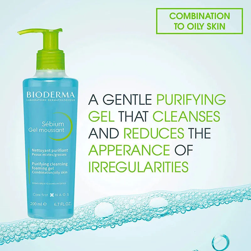 Bioderma Sebium Gel Moussant Purifying Foaming Gel  500ml