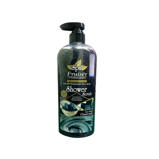 Fruiser Spa Shower Scrub Charcoal Sea Mud (730ml)