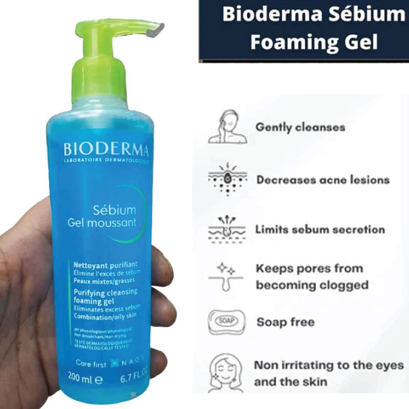Bioderma Sebium Gel Moussant Purifying Foaming Gel  500ml