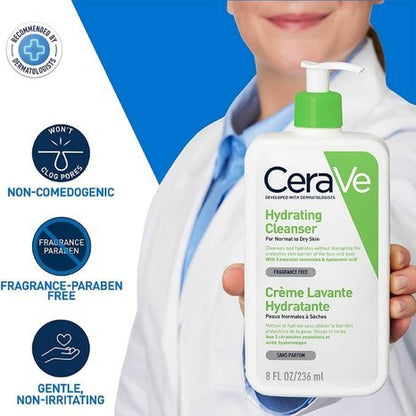 CeraVe Hydrating Cleanser For Normal to Dry Skin - 236ml