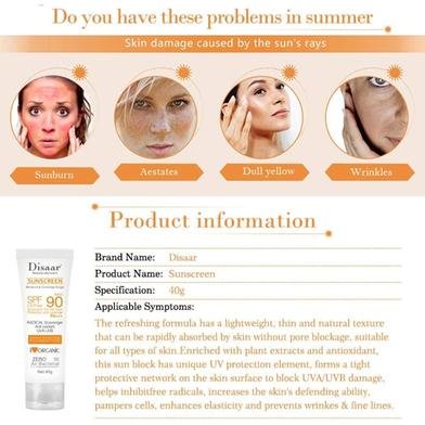 Disaar Sunscreen Oil Free SPF Max90 PA+++  40g