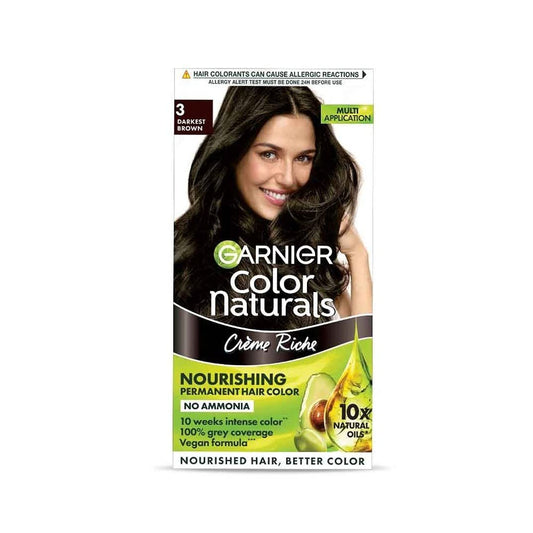Garnier Color Naturals Shade 3 Darkest Brown, 60g
