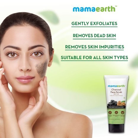 Mamaearth Charcoal & Walnut Face Scrub –100g