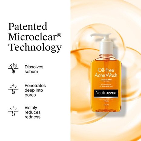 Neutrogena Oil Free Acne Wash    175ml