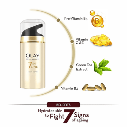 Olay Night Cream Moisturizer 7 in One  50g