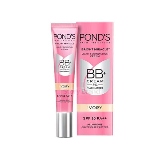 Ponds BB+ Cream Instant Spot Coverage + Light Make-up Glow Ivory (18gm)