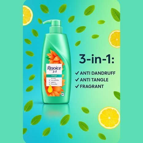 Rejoice 3in1 Shampoo Anti Dandruff with Menthol 370ml