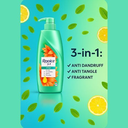Rejoice 3in1 Shampoo Anti Dandruff with Menthol 370ml