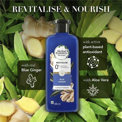Herbal Essences bio:renew Revitalise Blue Ginger Conditioner    400ml  (Thailand)
