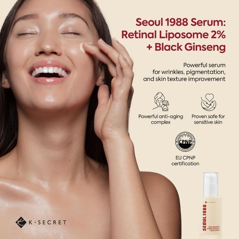 SEOUL 1988 Retinal Serum: 2% Retinal Liposome + Black Ginseng    30ml