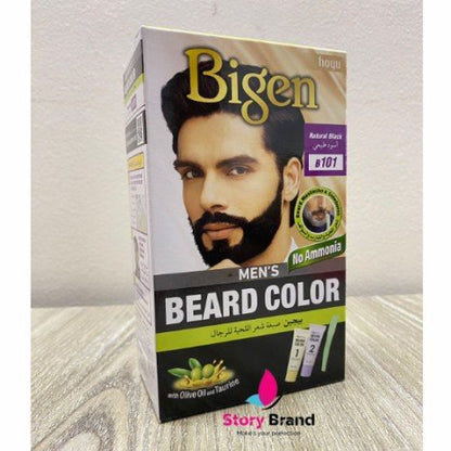 Bigen Men's Beard Color, 20g+20g - Natural Black B101