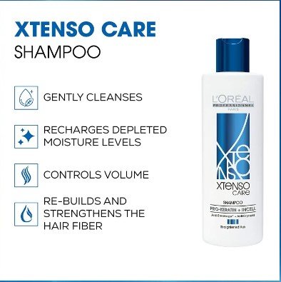 Loreal Professionnel Xtenso Shampoo 250ml Anti Breakage, Dryness