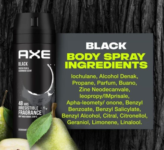 AXE Black Body Spray Deodorant 150ml