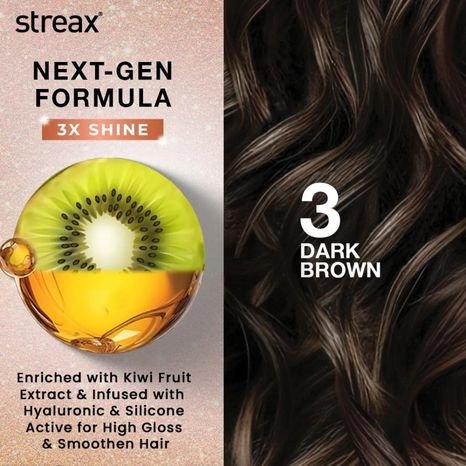 Streax Gel Hair Colour – Dark Brown(3) 150ml