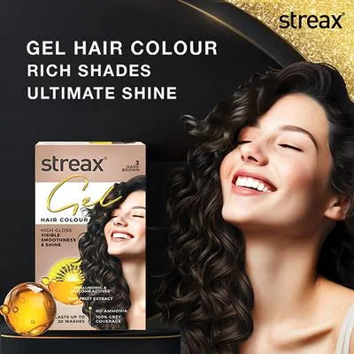 Streax Gel Hair Colour – Dark Brown(3) 150ml