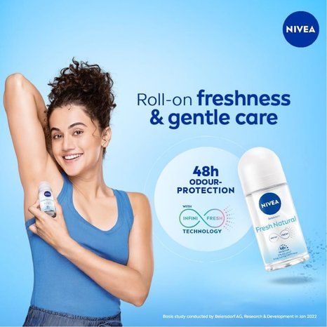 Nivea Roll On Fresh Natural  (50ml)