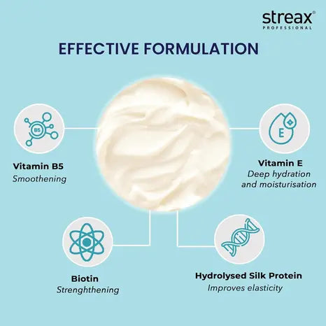 Streax Professionals Smooth & Shine Masque Normal Dry and Frizzy Hair (500gm)