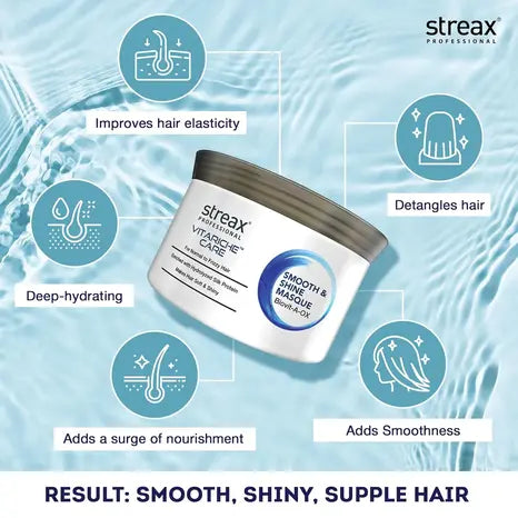 Streax Professionals Smooth & Shine Masque Normal Dry and Frizzy Hair (500gm)