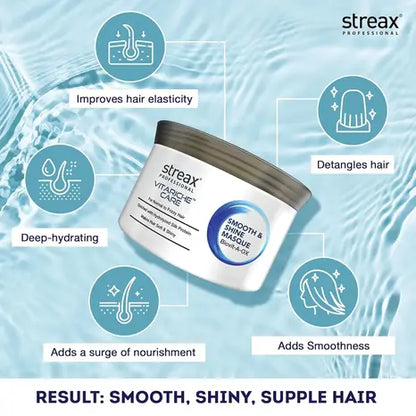 Streax Professionals Smooth & Shine Masque Normal Dry and Frizzy Hair (500gm)