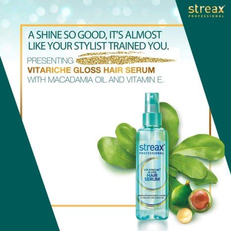 Streax Vitariche Gloss Hair Serum (115ml) India
