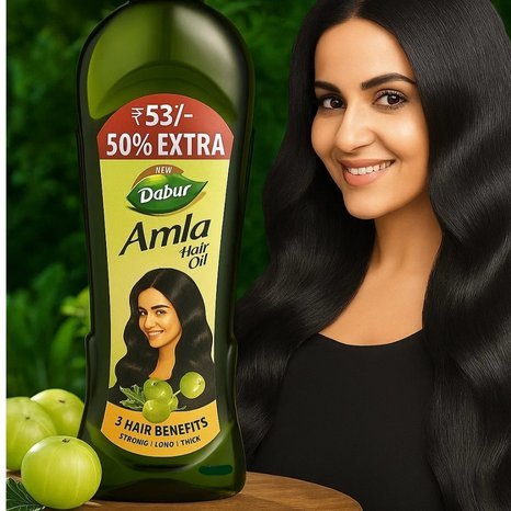 Dabur Amla Hair Oil – 3 Hair Benefits in One  Strong, Long, Thick Hair 138ml